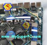 How To Assemble A Computer - PC Assembly Guide, Gigabyte GA-P55A-UD4P Motherboard CPU Cooler Fan Power Header Connected