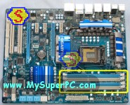 How To Assemble A Computer - PC Assembly Guide, Gigabyte GA-P55A-UD4P Motherboard RAM Memory Slots