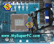 How To Assemble A Computer - PC Assembly Guide, Gigabyte P55A-UD4P Motherboard Processor Socket Cover Up