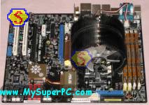 How To Assemble A Computer - PC Assembly Guide, Motherboard With All Memory Modules Filled With Crucial Ballistix 1024MB PC2-8500 DDR2 RAM Memory Modules