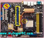 How To Assemble A Computer - PC Assembly Guide, ASUS M2N32-SLI Deluxe Wireless Edition Motherboard PCI Express x16 Slot