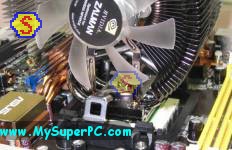 How To Assemble A Computer - PC Assembly Guide, Zalman CNPS 9500 AM2 CPU Cooler Clipped On Athlon 64 X2 Processor