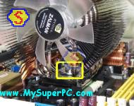 How To Assemble A Computer - PC Assembly Guide, Zalman CNPS 9500 AM2 CPU Cooler Mounted On Athlon 64 X2 Processor