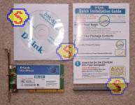 Sharing Cable Modem - D-Link DWL-520+ PCI Wireless Adapter Retail Box Contents