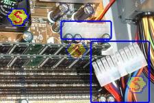 How To Assemble A Computer - PC Assembly Guide, ABIT KR7A-133 motherboard power supply connector and plug
