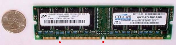 Computer Memory Upgrade - SDRAM Notches