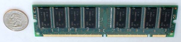 Computer Memory Upgrade - Back View Of SDRAM memory module