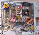 Motherboard with old video card still installed